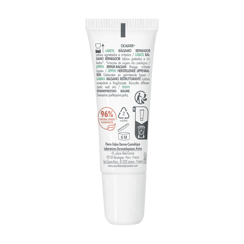 Avène Cicalfate+ Baume lèvres réparateur, Lèvres gercées irritées 10ml