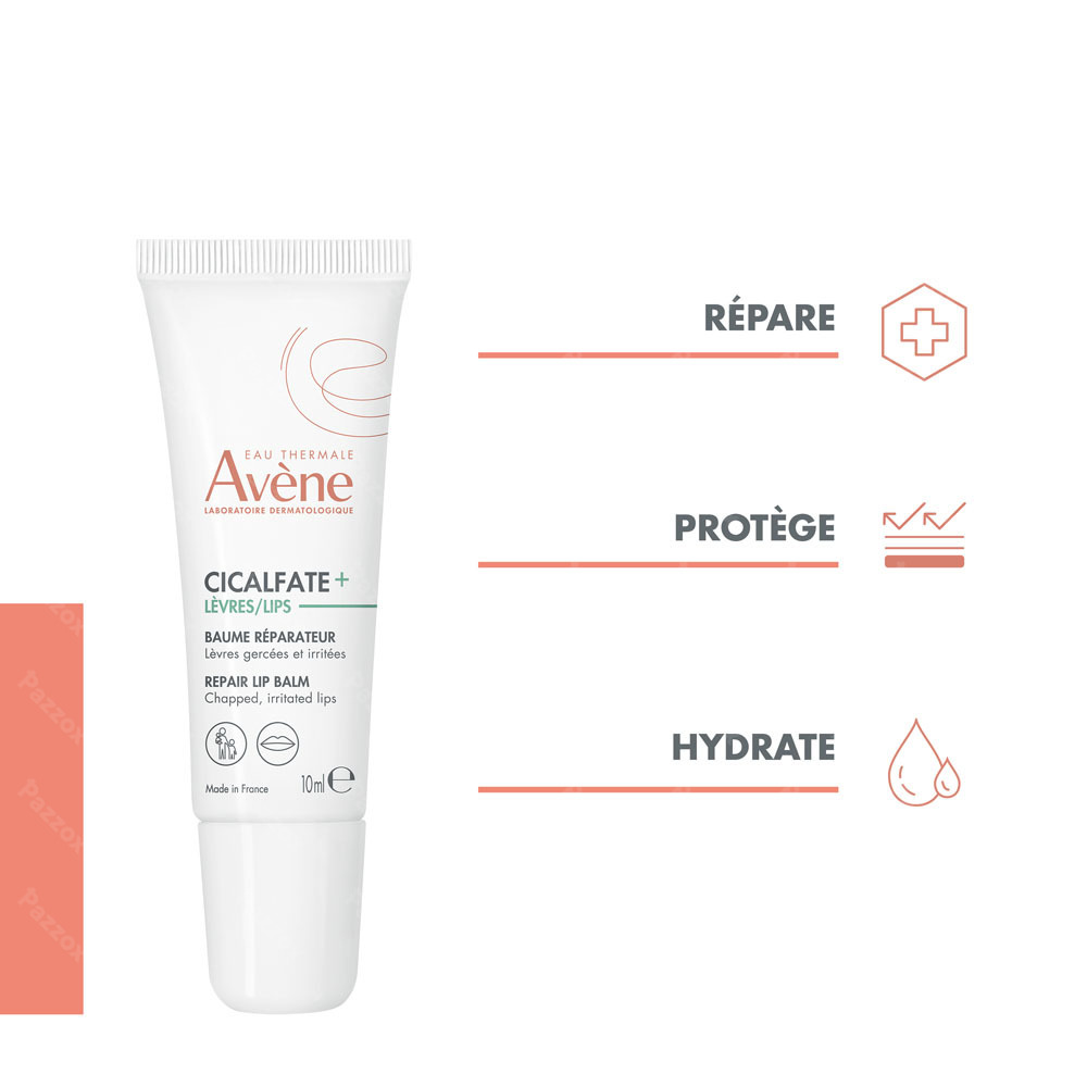 Avène Cicalfate+ Baume lèvres réparateur, Lèvres gercées irritées 10ml