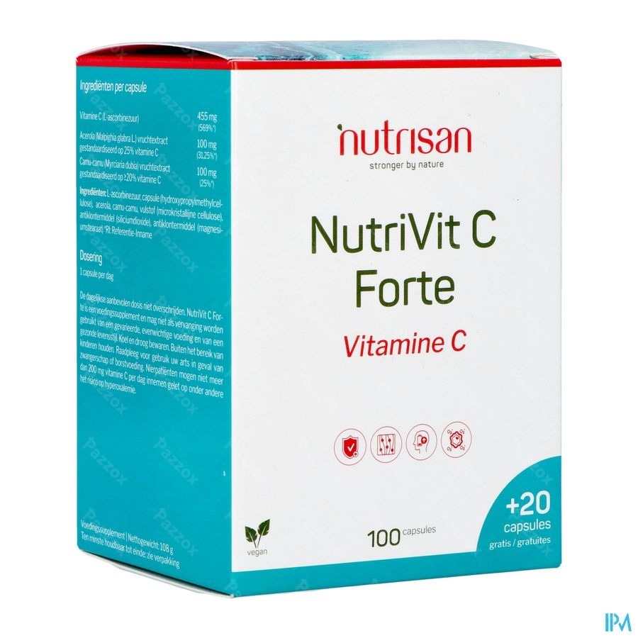 Nutrivit C Forte V-caps 100+20 Gratuites Nutrisan