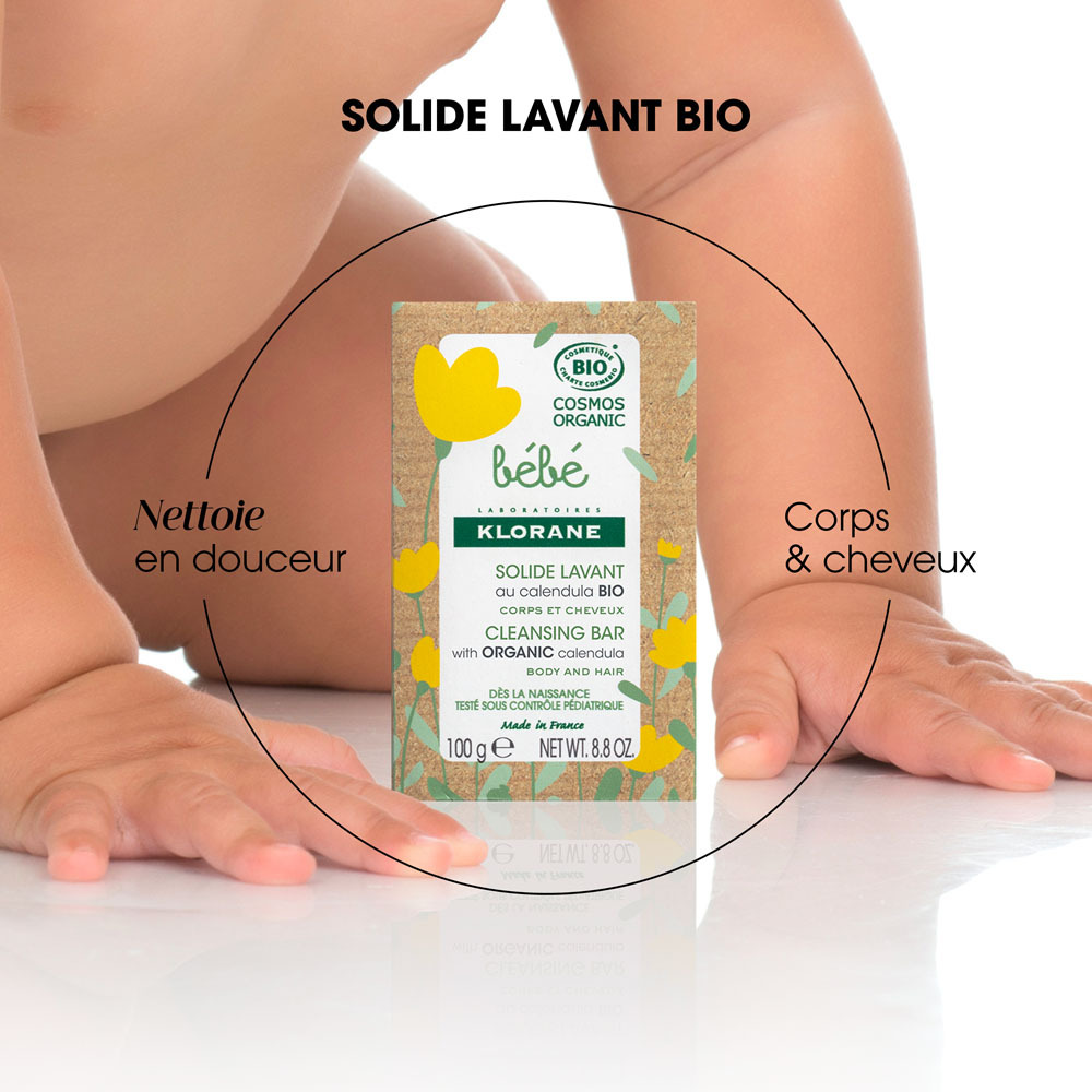 Klorane Bb Sh Solide Lavant Corps&cheveux 100g