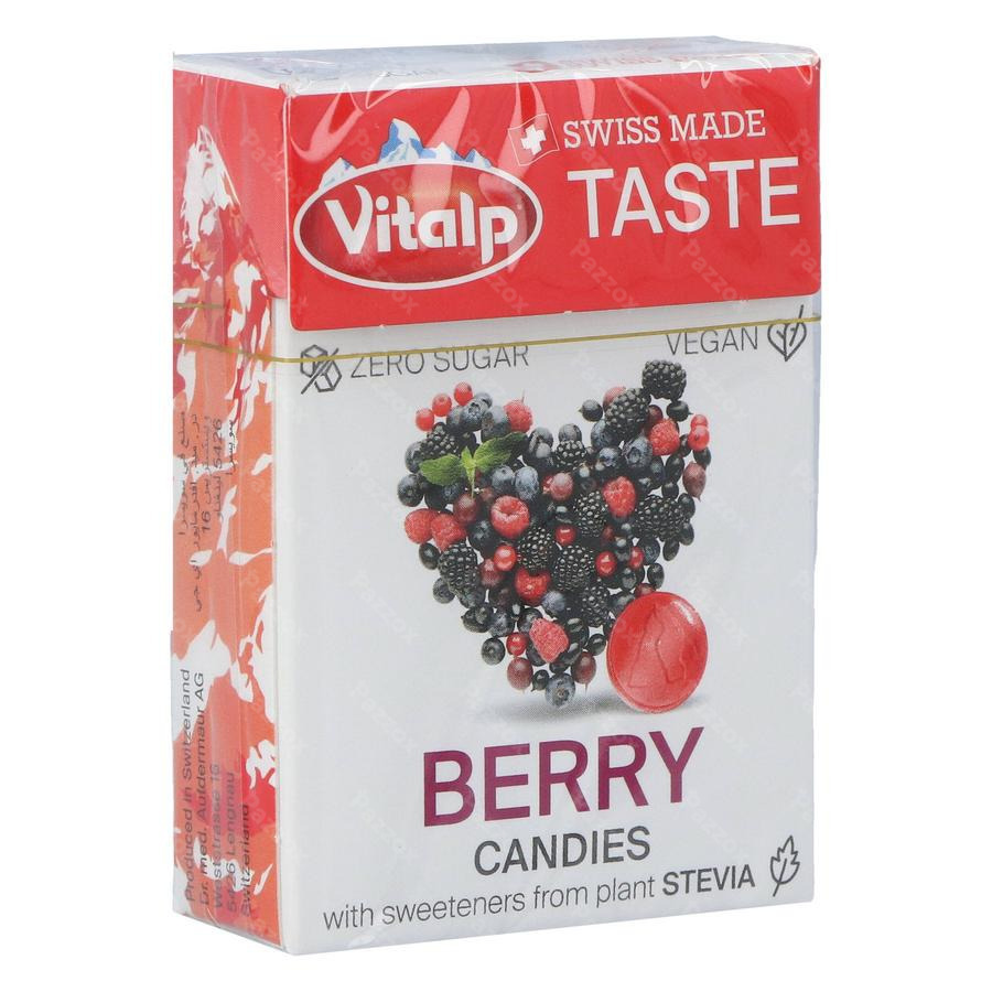 Vitalp Bonbon Baies Rouges S/sucre Stevia 25g