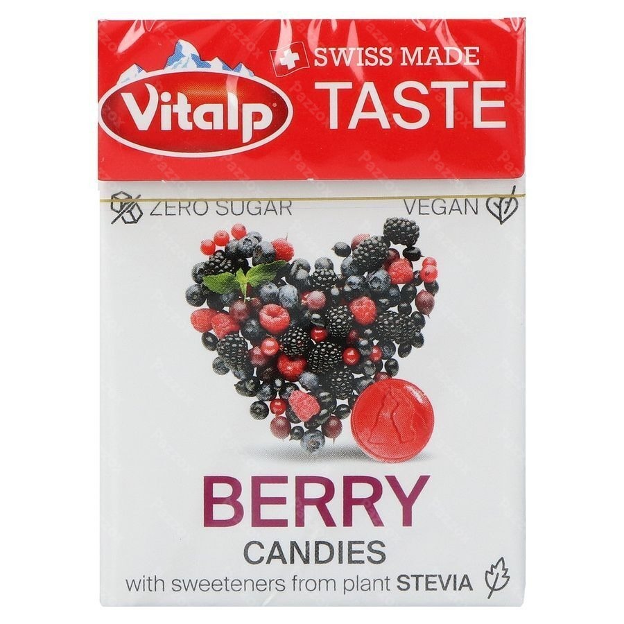 Vitalp Bonbon Baies Rouges S/sucre Stevia 25g