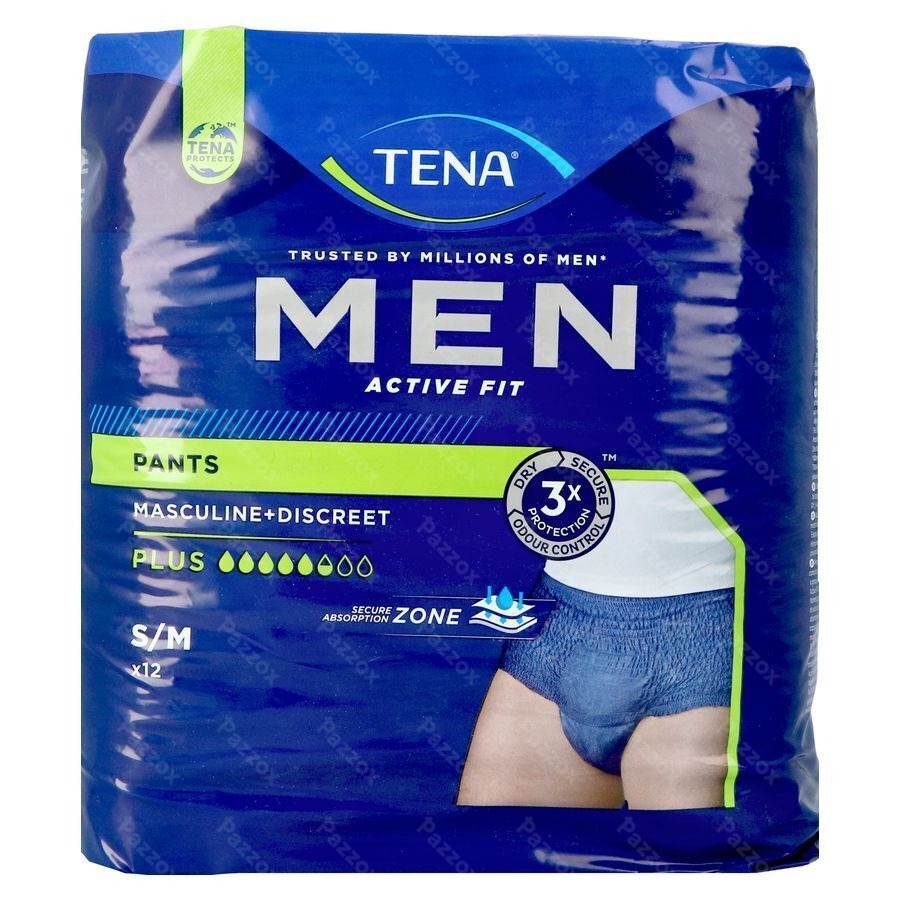 Tena Men Active Fit Pants Plus Bleu S/m 12 772512