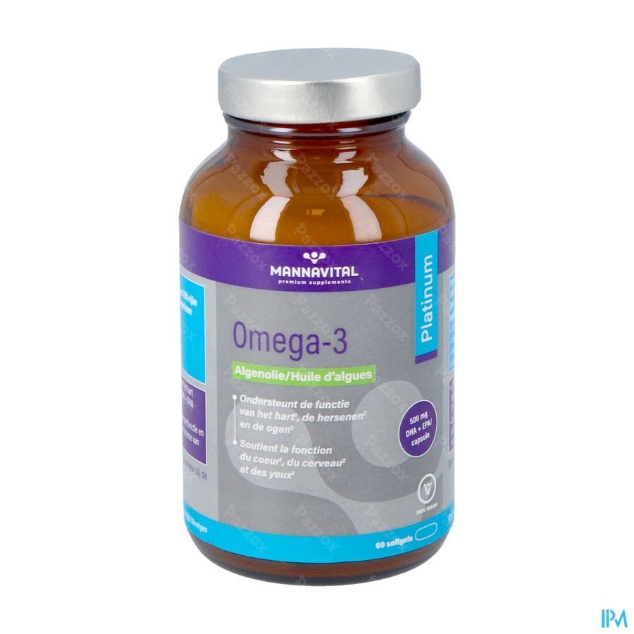 Mannavital Omega 3 Huile Algues V-caps 60