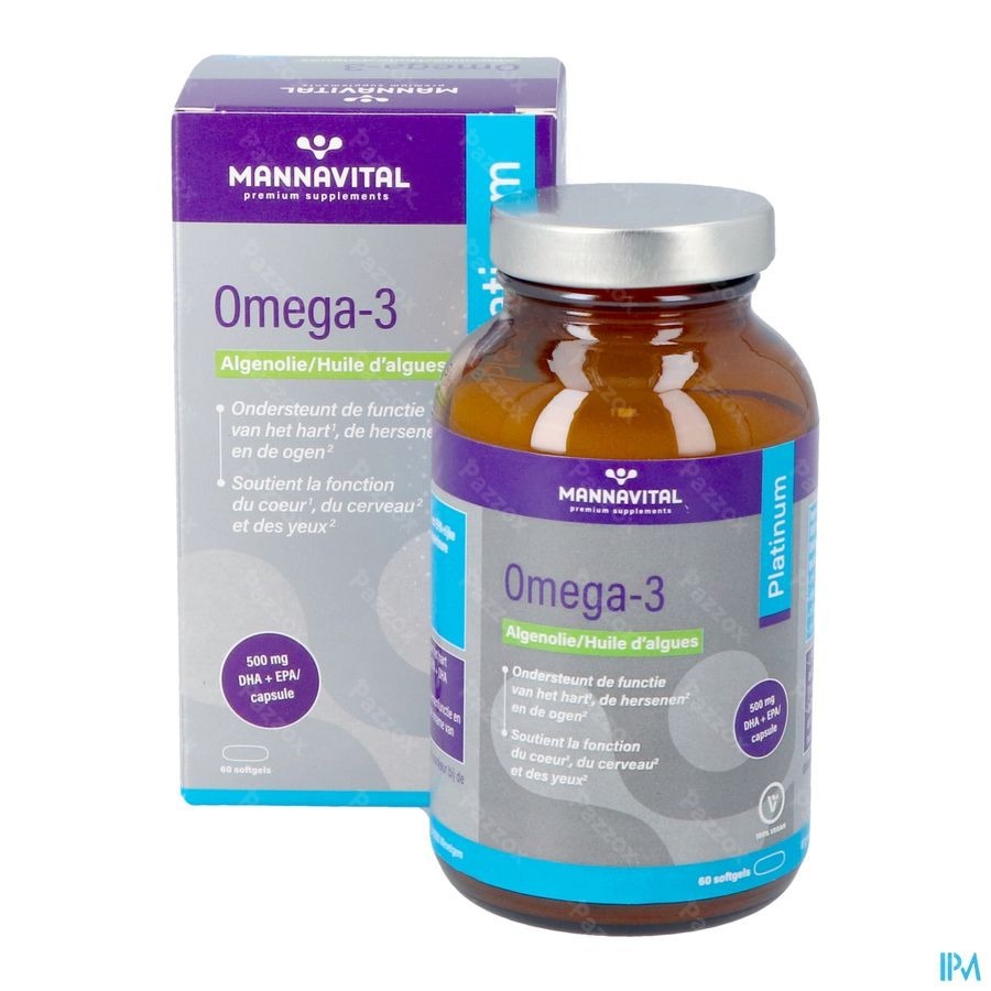 Mannavital Omega 3 Huile Algues V-caps 60