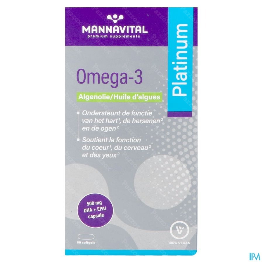 Mannavital Omega 3 Huile Algues V-caps 60