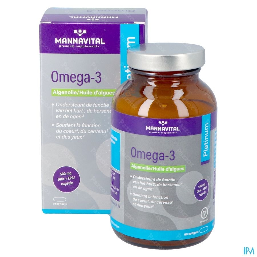 Mannavital Omega 3 Huile Algues V-caps 60