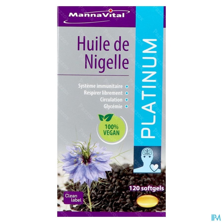 Mannavital Huile Nigelle Softgels 120