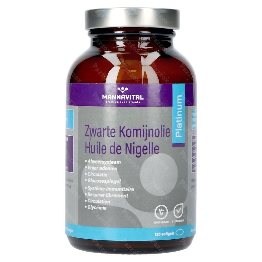 Mannavital Huile Nigelle Softgels 120