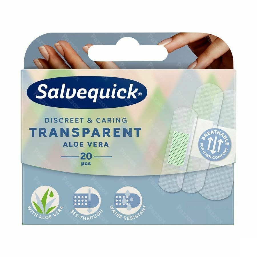 Salvequick Transparent Pansement Aloe Vera 20