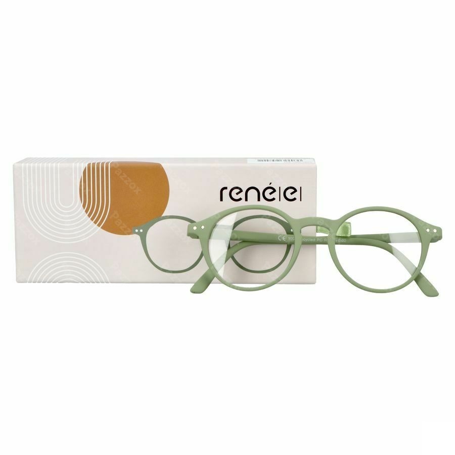 RenÉ(e) Lunettes Re-y05 Monstera Leaf Green +2