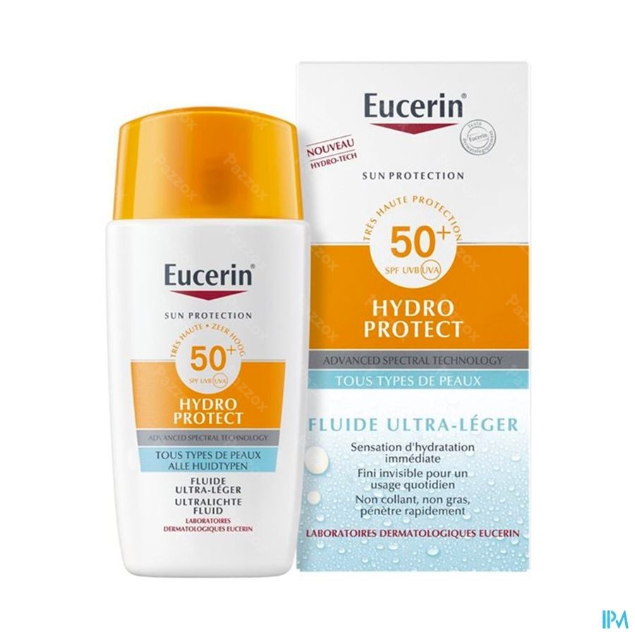 Eucerin Sun Hydro Protect Fluide Ultra-léger Visage SPF50+ 50ml