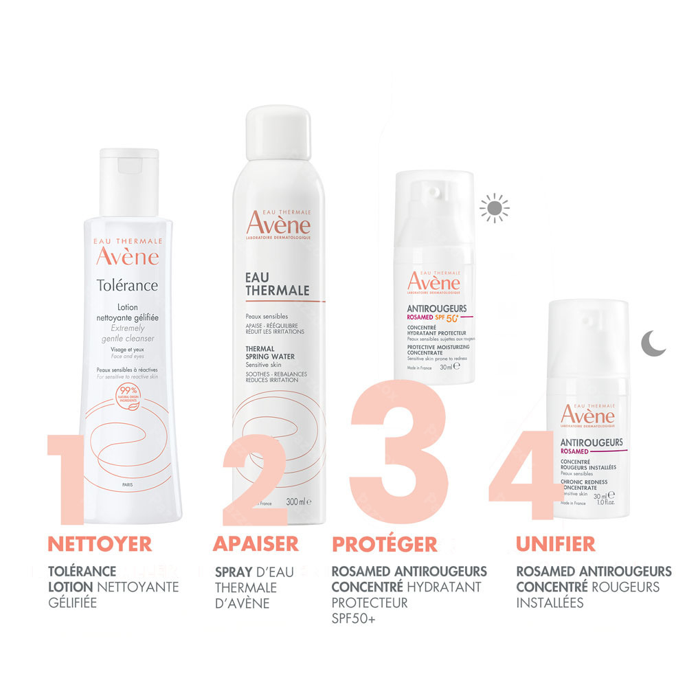 Avène Rosamed Antirougeurs SPF50+ Concentré hydratant protecteur Peau sensible,réactive 30ml