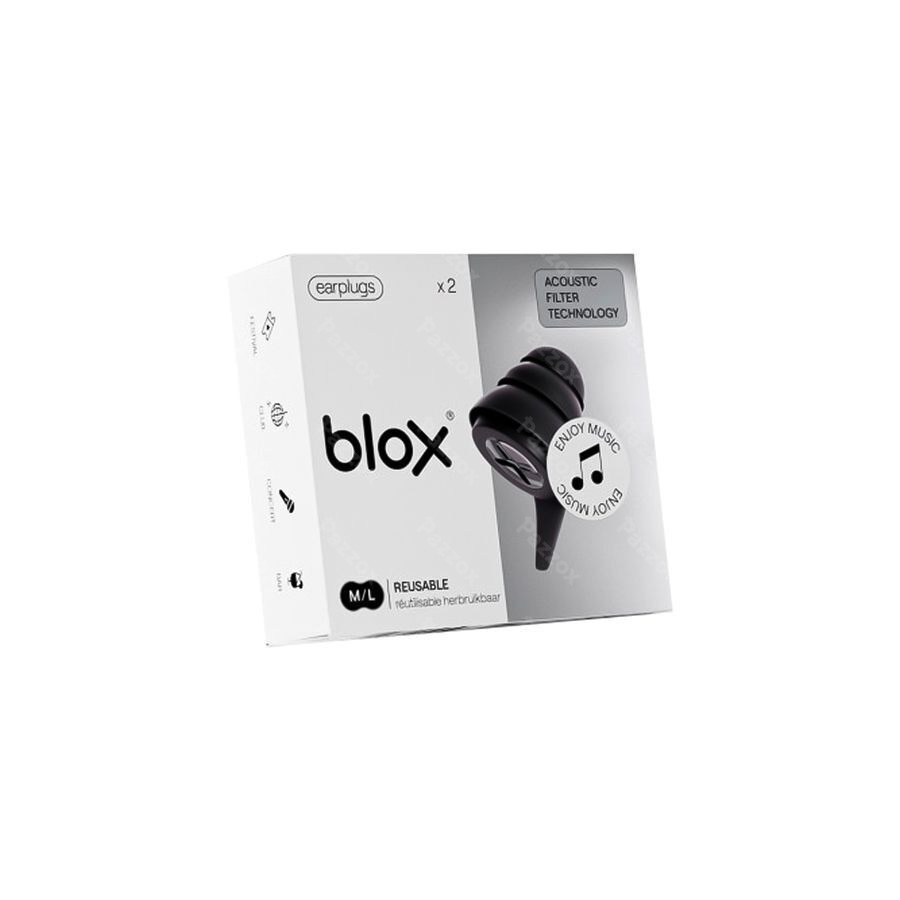 Blox Music M/L Noir 1 Paire Bouchon d'Oreilles