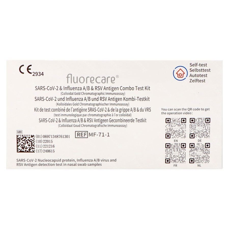 Fluorecare Combi Cov-grippe A/b-vrs Autotest Osms