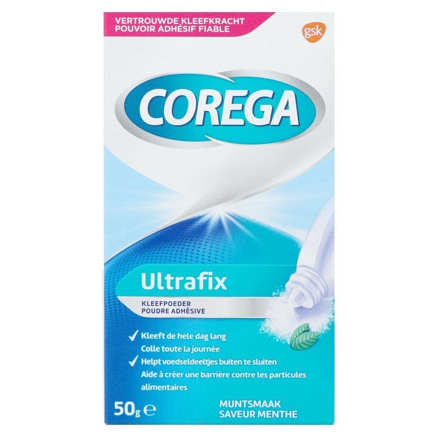 Corega Ultrafix Poudre Adhesive 50g Nf