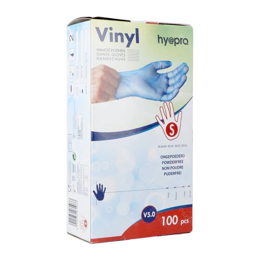 Pharmex Gants Vinyl Bleu S/poudre S 100
