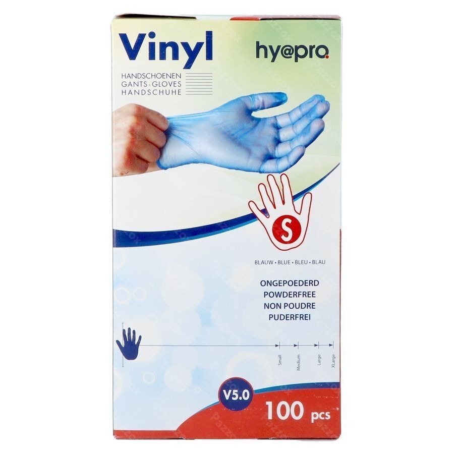 Pharmex Gants Vinyl Bleu S/poudre S 100