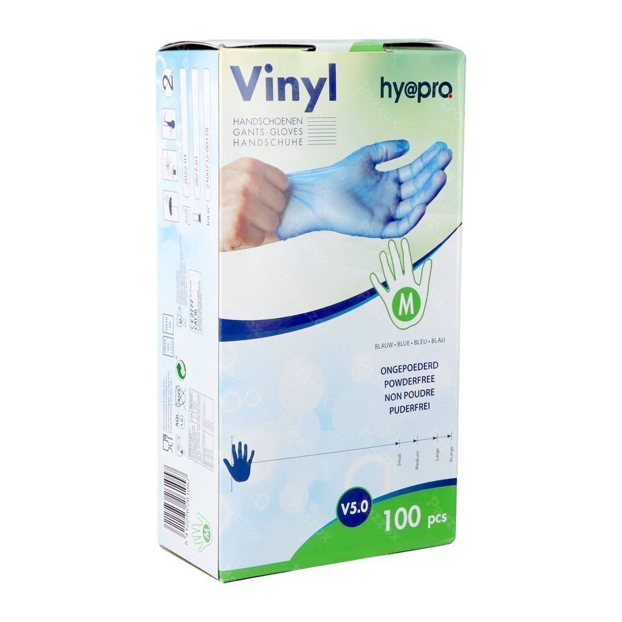 Pharmex Gants Vinyl Bleu S/poudre M 100