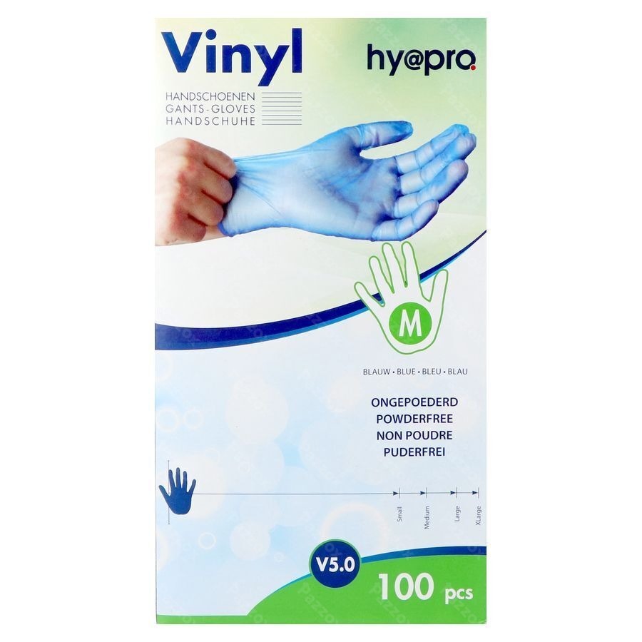Pharmex Gants Vinyl Bleu S/poudre M 100