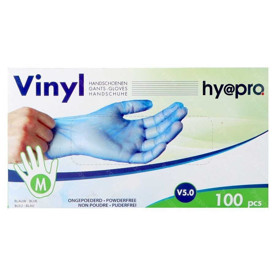 Pharmex Gants Vinyl Bleu S/poudre M 100