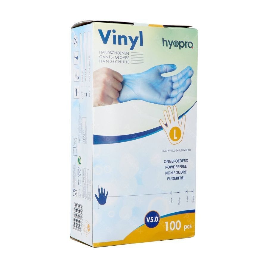 Pharmex Gants Vinyl Bleu S/poudre l 100
