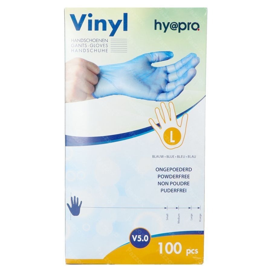 Pharmex Gants Vinyl Bleu S/poudre l 100
