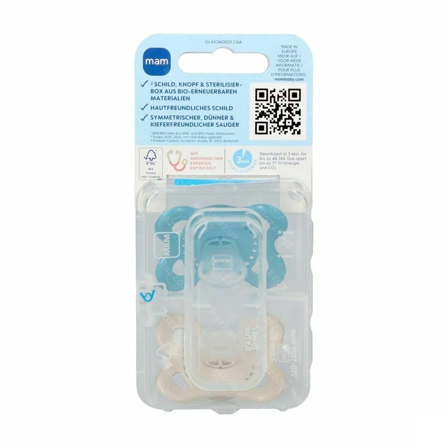 Mam Sucette Original Pure Silicone 0-6m Garcon 2