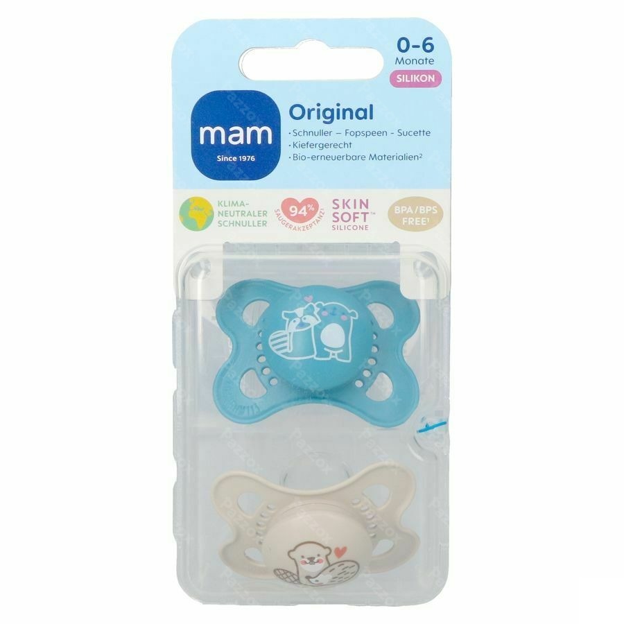 Mam Sucette Original Pure Silicone 0-6m Garcon 2