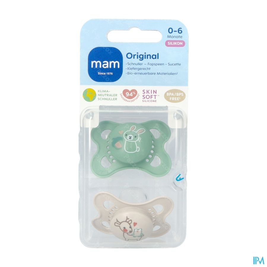Mam Sucette Original Pure Silicone 0-6m Unisexe
