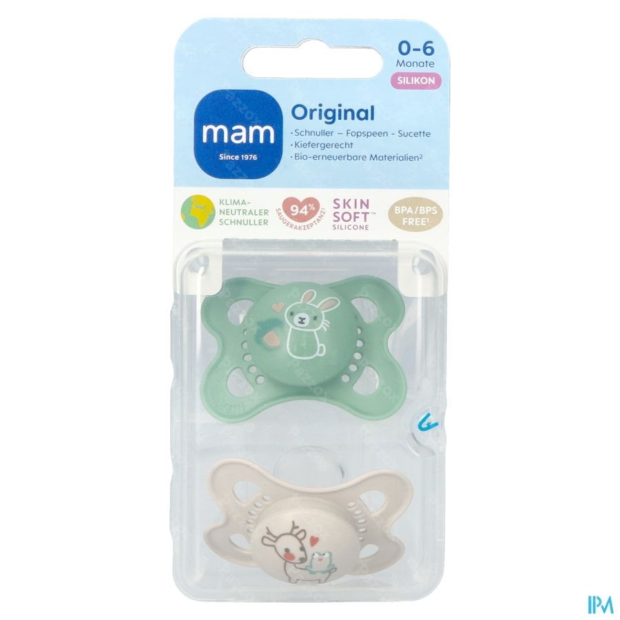 Mam Sucette Original Pure Silicone 0-6m Unisexe