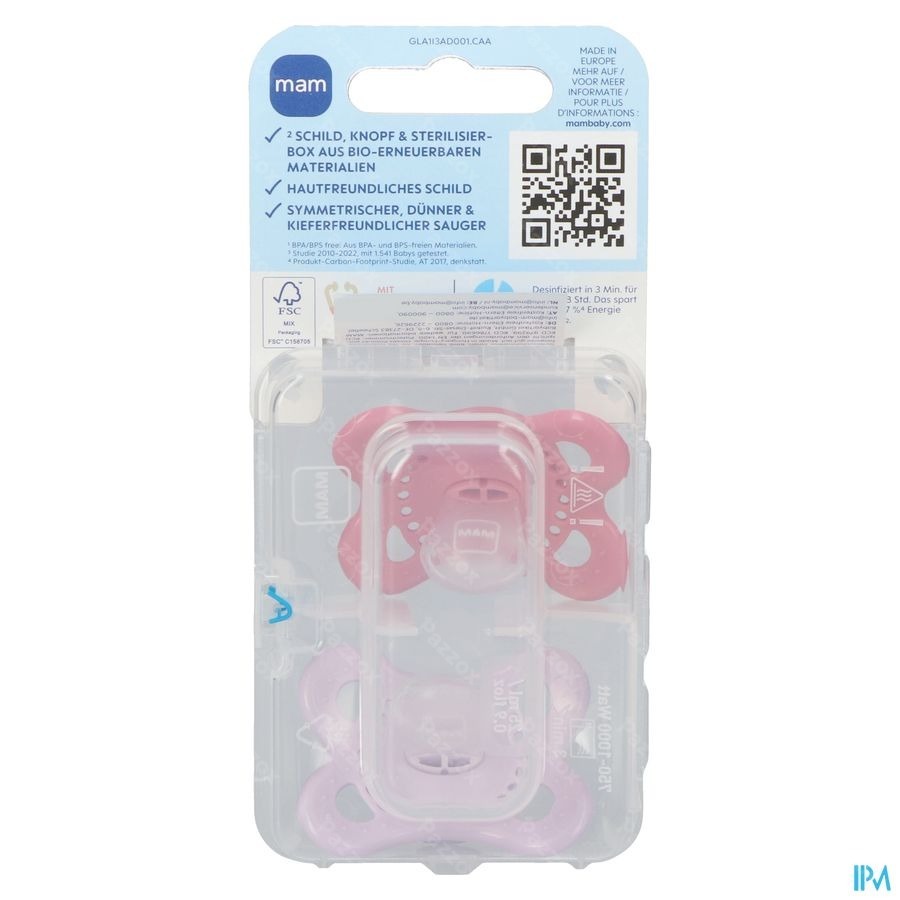 Mam Sucette Original Pure Silicone 0-6m Fille