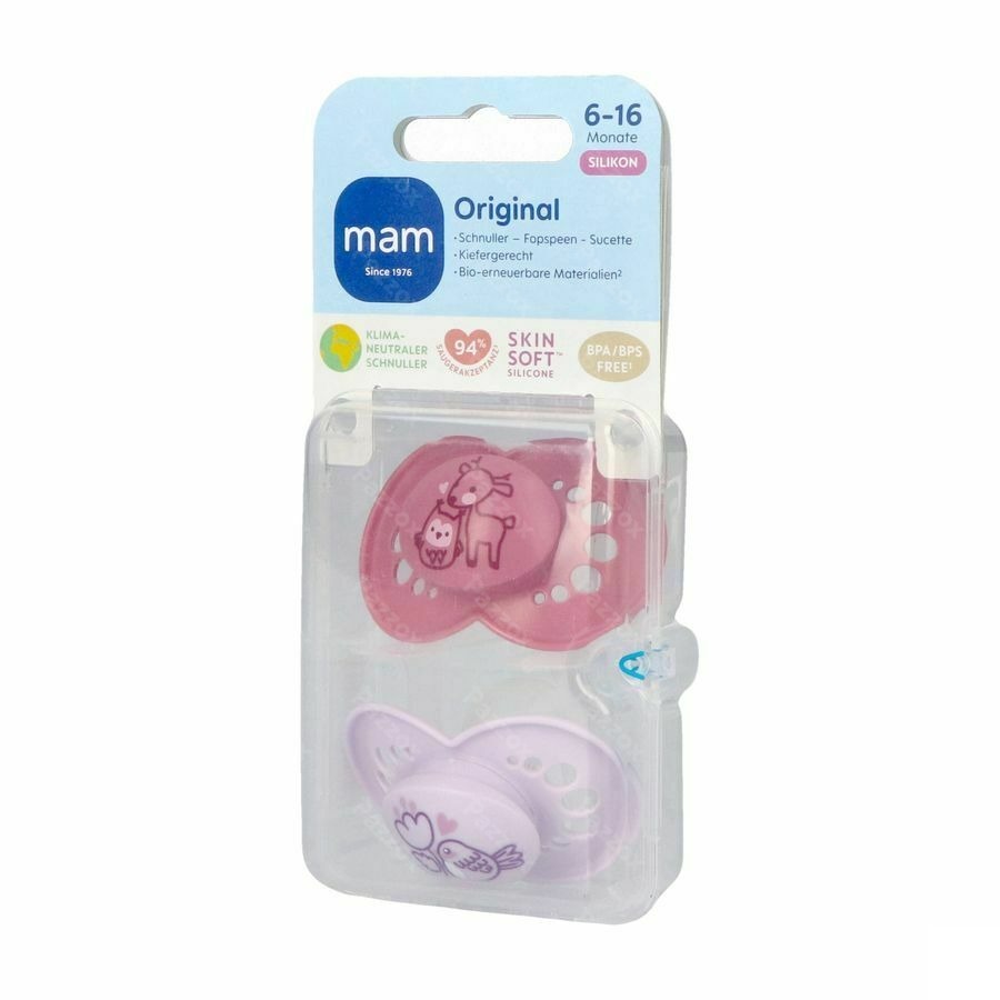 Mam Sucette Original Pure Silicone 6-16m Fille