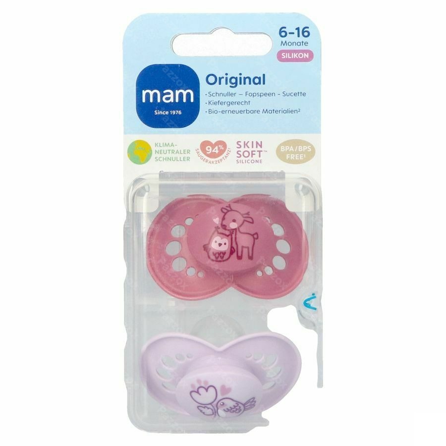 Mam Sucette Original Pure Silicone 6-16m Fille