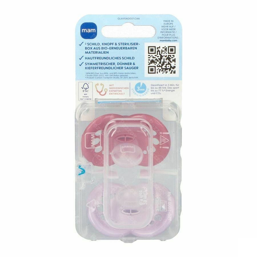 Mam Sucette Original Pure Silicone 6-16m Fille