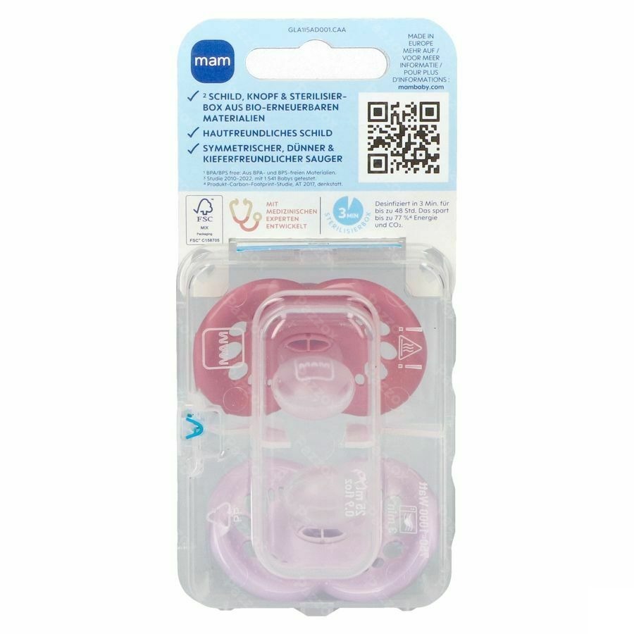 Mam Sucette Original Pure Silicone 6-16m Fille