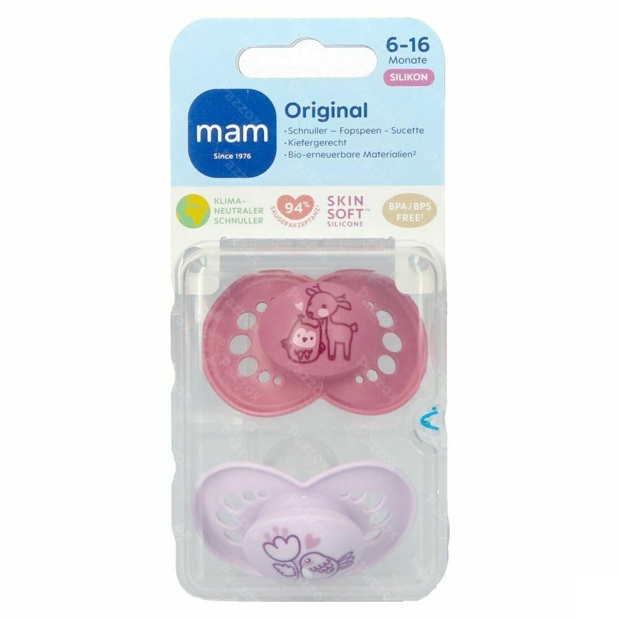 Mam Sucette Original Pure Silicone 6-16m Fille