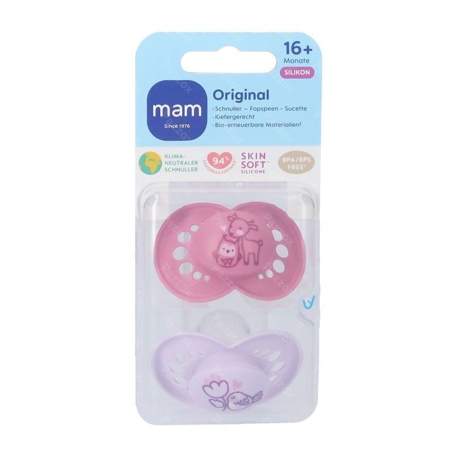 Mam Sucette Original Pure Silicone 16m+ Fille
