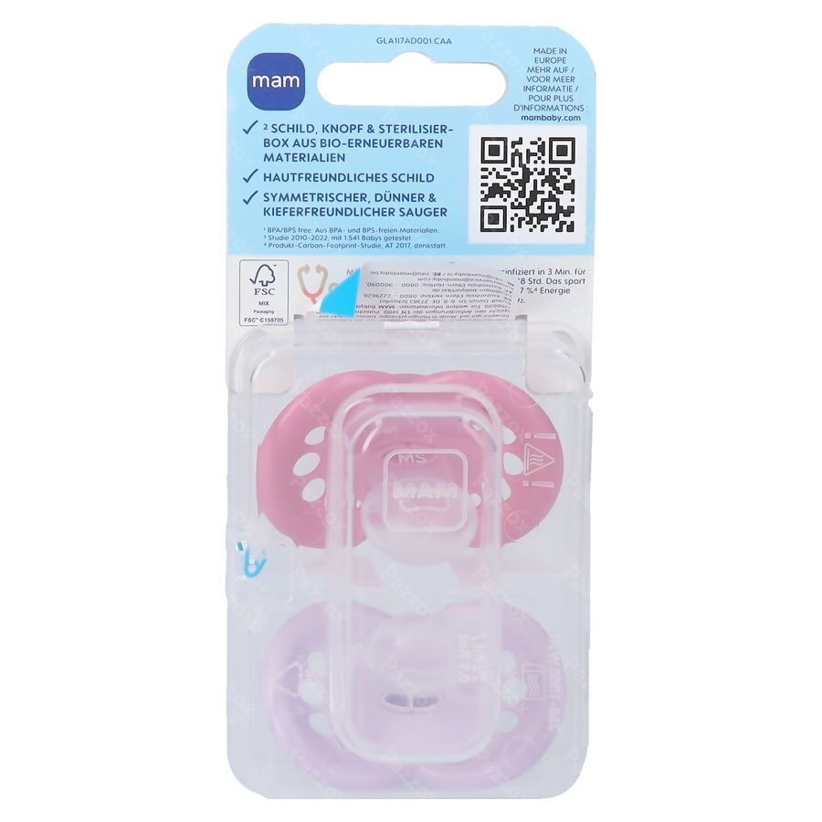 Mam Sucette Original Pure Silicone 16m+ Fille