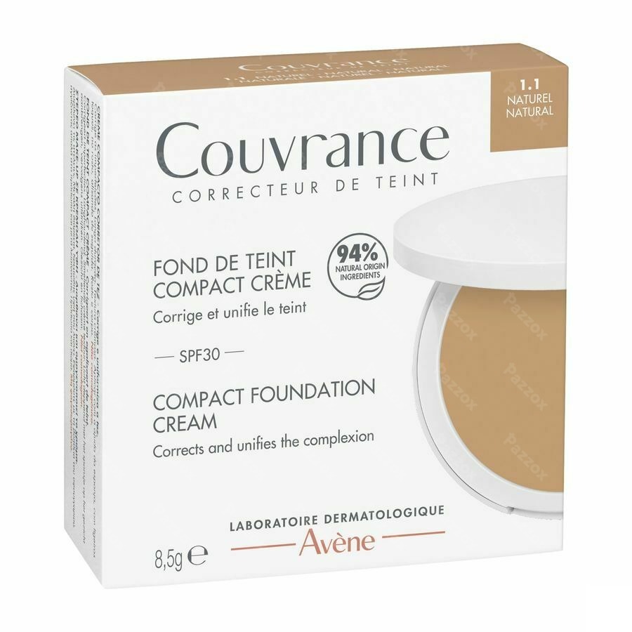Avène Couvrance Fond de Teint Compact 1.1 Naturel 8,5g