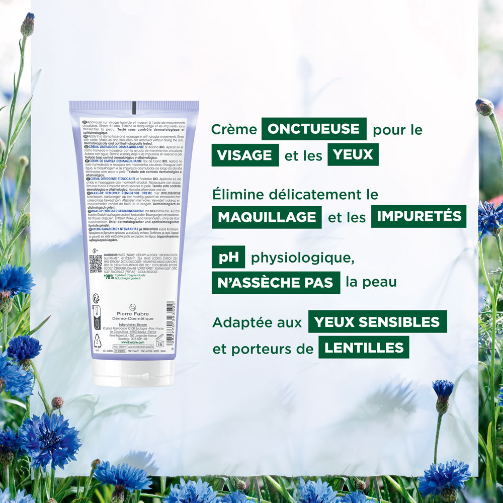 Klorane Visage Creme Nett Demaq Bleuet Bio 200ml