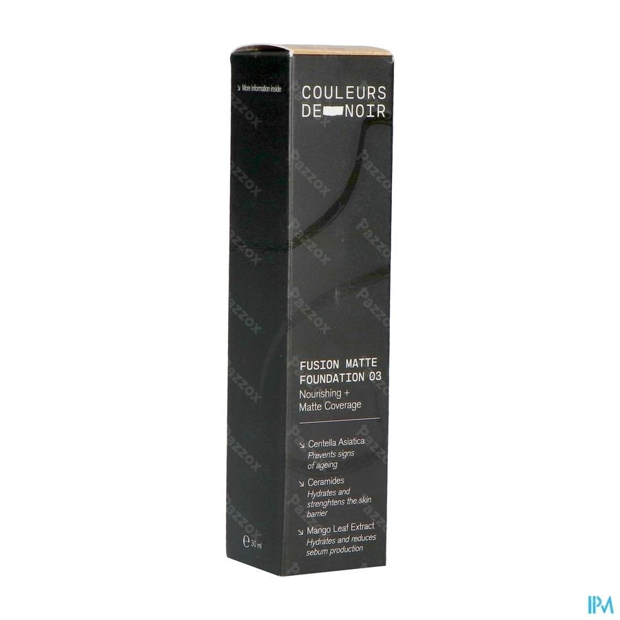 Couleurs De Noir Fusion Matte Foundation 03 Beige Rose 30ml