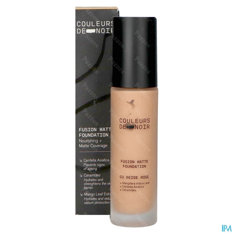 Couleurs De Noir Fusion Matte Foundation 03 Beige Rose 30ml