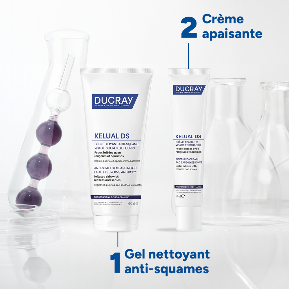 Ducray Kelual DS Crème, Peau irritée avec rougeurs et squames 40 ml