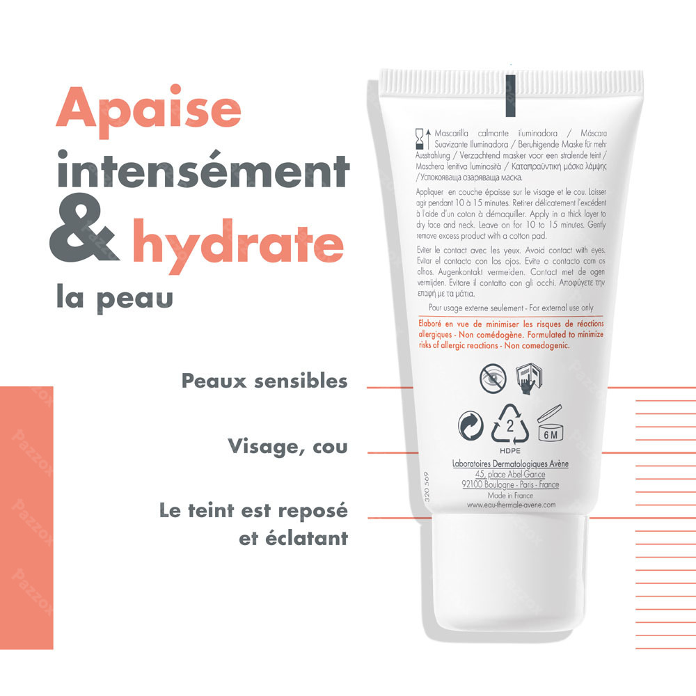 Avène Masque Apaisant Hydratant 50ml