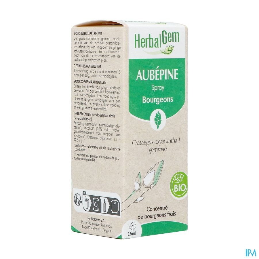 Herbalgem Aubepine Bio Spray 15ml