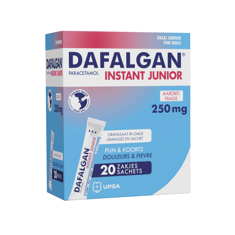 Dafalgan Instant Junior Fraise 250mg Sachets 20