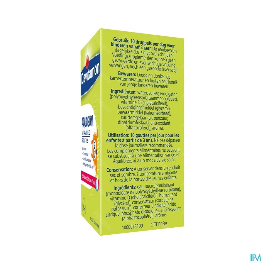 Davitamon Vitamine D Aquosum Gouttes 25ml