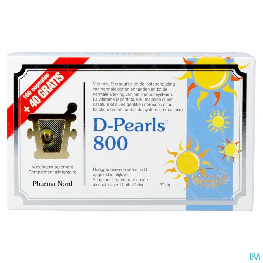 Pharma Nord D-Pearls 800 160 + 40 Gélules Gratuites