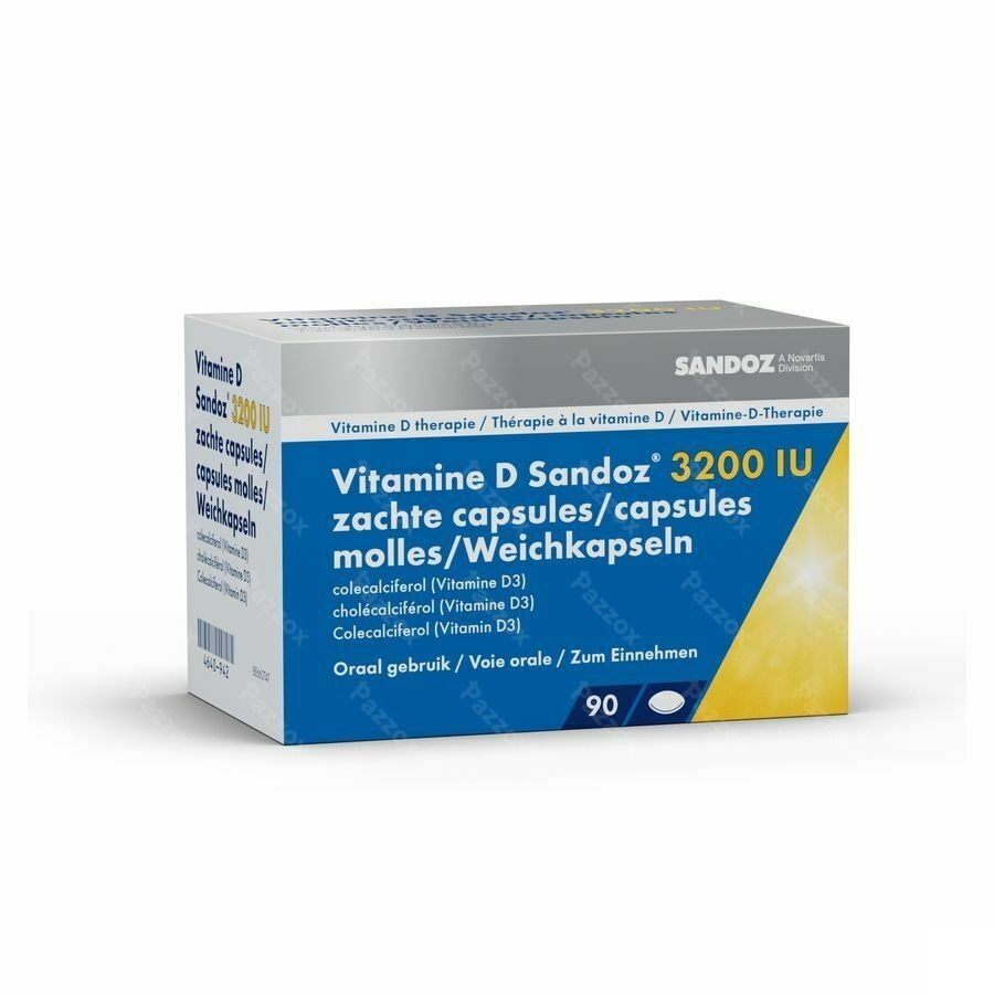 Vitamine D Sandoz 3200iu Caps Molle 90